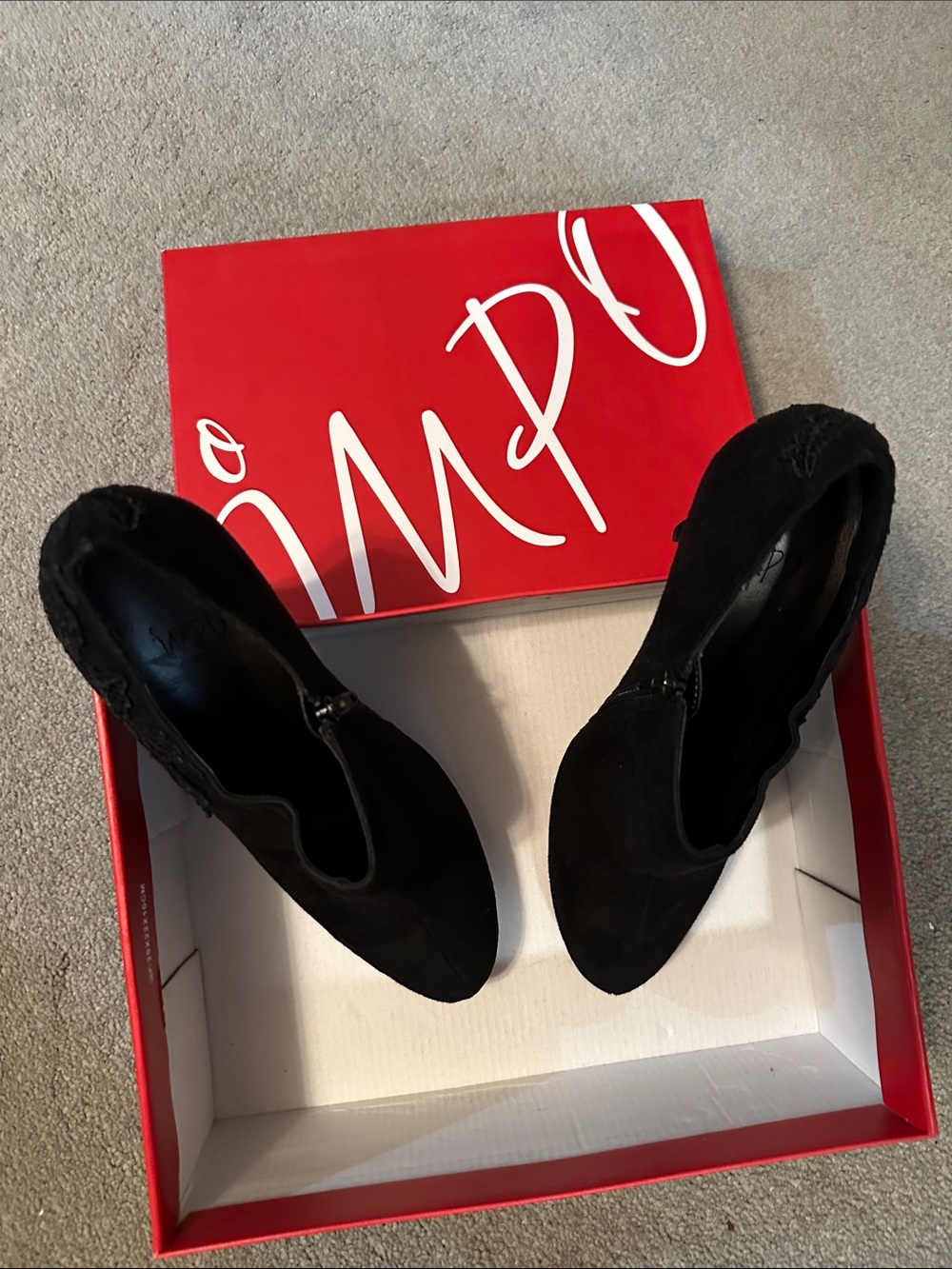 IMPO. Black Women's Suede Ankle Boots - Classic Everyday Style